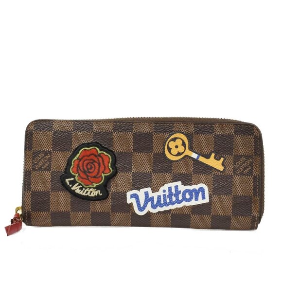 LOUIS VUITTON Portefeuille Clemence Long Wallet Damier Ebene 288-082525 - Picture 1 of 15